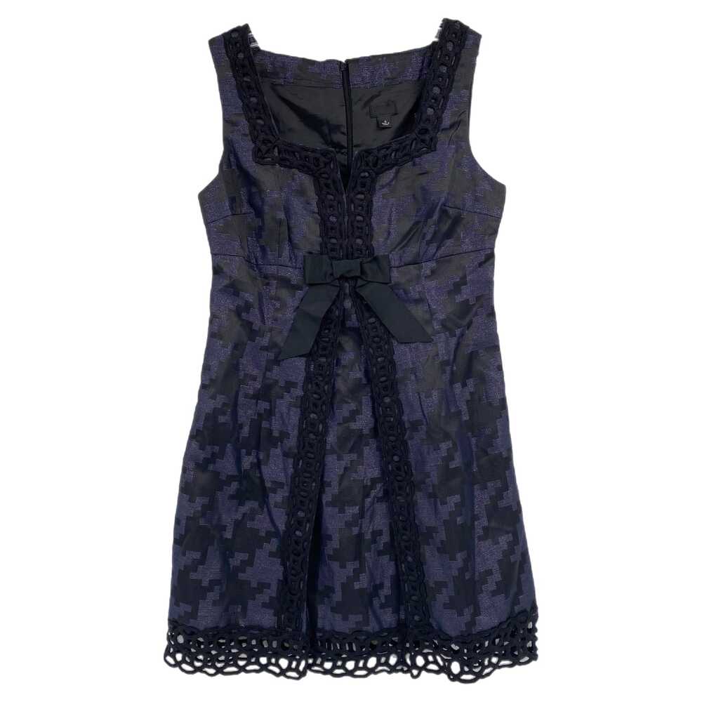 Anna Sui for Target Black & Navy Metallic Houndstooth Mini Dress